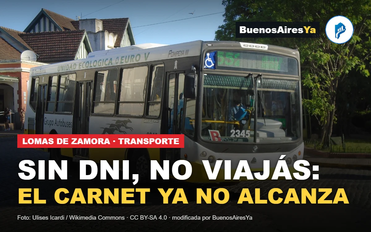 Placa: siete líneas de colectivos de Lomas piden DNI con el carnet de discapacidad